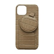 Ha-2111-516 graybeige [サークル iPhone 13用 クロコ柄 多機能ケース]
