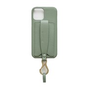 Ha-2106-918 RETRO GREEN [カラバシュ iPhone 12/12 Pro用 ケース ショルダーストラップ付き]