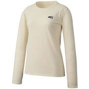 M ロゴ ASA II Tシャツ ロング スリーブ M LOGO ASA II TS LS W MIV01871 7892 HEATHER WHITE Sサイズ(日本：Mサイズ) [アウトドア カットソー レディース]