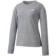 M ロゴ ASA II Tシャツ ロング スリーブ M LOGO ASA II TS LS W MIV01871 6342 CHARCOAL HEATHER XSサイズ(日本：Sサイズ) [アウトドア カットソー レディース]