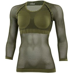 ドライナミック メッシュ 3/4 スリーブ LD DRYNAMIC MESH 3/4 SLEEVE MIV01358 8781 OLIVE SCDサイズ [アウトドア アンダーウェア レディース]