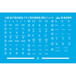 IL-301 HOゲージ 16番 銚子電気鉄道 デキ3用 標記インレタ(印刷色：白・1枚入) [鉄道模型用パーツ]