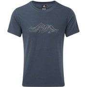 グランダップ マウンテン ティー GROUNDUP MOUNTAIN TEE 411796 D82 D.ブルー Mサイズ [アウトドア カットソー メンズ]