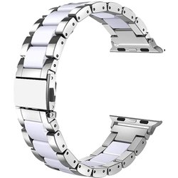 ESP0204001 [Apple Watch 38/40mm用 バンド セラミックステンレス SilverWhite]