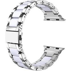 ESP0204005 [Apple Watch 42/44mm用 バンド セラミックステンレス SilverWhite]