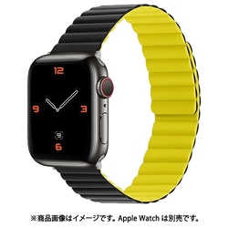 ESP0204604 [Apple Watch 38/40mm用 バンド シリコンマグネット Yellow/Black]