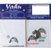 YMA3265 メッサーシュミットBf109F・着色計器板・レベル・トランぺッター用 [1/32スケール ディティールアップパーツ]