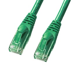 LANケーブル 10m CAT6A 柔らかい グリーン 爪折れ防止 難燃素材 PoE対応 より線 UTP ストレート結線 RJ45 KB-T6AY-10G