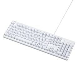 キーボード 有線 USB A USBキーボード テンキーあり メンブレン 英語配列（US） Windows ホワイト SKB-E5UW