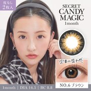 NO.6 ブラウン マンスリー 2枚入 ±0.00（度なし） [カラーコンタクトレンズ]