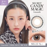 NO.15 グレー マンスリー 2枚入 ±0.00（度なし） [カラーコンタクトレンズ]