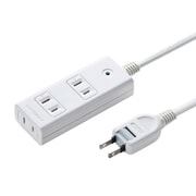 電源タップ 雷ガード マグネット 3個口 1m ほこり防止 折りたたみ式プラグ 雷ガード確認ランプ付き 絶縁キャップ付き 2ピン ホワイト TAP-SP2113MG-1WN