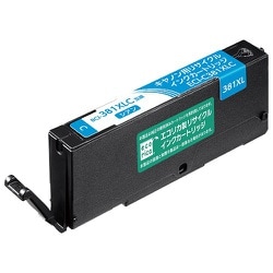 互換リサイクルインクカートリッジ キヤノン BCI-381XLC シアン（染料） ECI-C381XLC