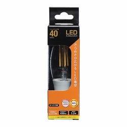 LED電球 フィラメント シャンデリア球 E12 40形相当 LDC3L-E12 C6