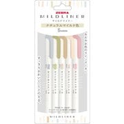 MILDLINER(マイルドライナー) ラインマーカー 太・細 両用 ナチュラルマイルドシリーズ 5色セット WKT7-5C-NTC