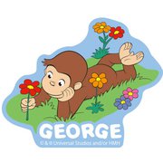 CG1034 キャラステッカー おさるのジョージ お花 [キャラクターグッズ]