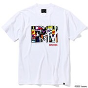 SMT22055M [Tシャツ MTV コンピューターグリッチロゴ ホワイト XLサイズ]