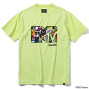 SMT22055M [Tシャツ MTV コンピューターグリッチロゴ ライムグリーン XLサイズ]