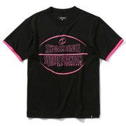 SJT22066 [ジュニア Tシャツ ストリートファントム ボール ブラック×ピンク 130cm]