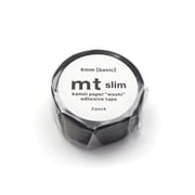 マスキングテープ mt スリム 3パック 幅6mm×7m basic J マットブラック MTSLIM22R
