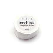 マスキングテープ mt スリム 3パック 幅6mm×7m basic K マットホワイト MTSLIM23R