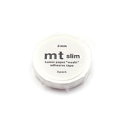 マスキングテープ mt スリム 3パック 幅3mm×7m マットホワイト MTSLIMS12R