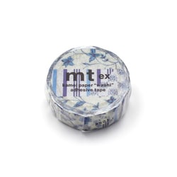 マスキングテープ mt EX 幅15mm×7m フラワーダークブルー（R） MTEX1P55R