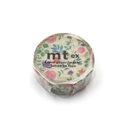 マスキングテープ mt EX 幅15mm×7m 水彩花柄 MTEX1P109R
