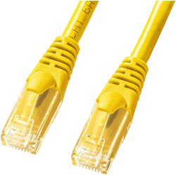 LANケーブル 10m CAT6A 柔らかい イエロー 爪折れ防止 難燃素材 PoE対応 より線 UTP ストレート結線 RJ45 KB-T6AY-10Y