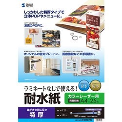 カラーレーザー用 耐水紙 特厚 A4サイズ 25枚 LBP-WPF22MDPN