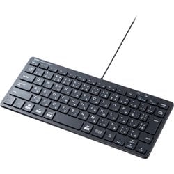 キーボード 有線 USB A USBキーボード テンキーなし パンタグラフ 抗菌仕様 薄型 スリム コンパクト 日本語配列（JIS） ブラック SKB-SL36BK