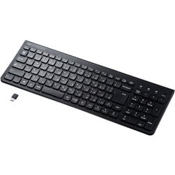 ワイヤレスキーボード 無線 キーボード パソコン PC スリム 薄型 超薄型 テンキーあり パンタグラフ 充電式 USB Type-C接続 日本語配列 ブラック SKB-WL31CBK