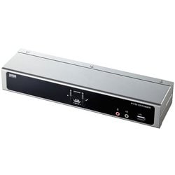 KVMスイッチ デュアルリンクDVI/USB パソコン切替器 2台のパソコンで1台のモニターを共有 USB A×2ポートハブ付き Windows/Mac対応 据え置き型 SW-KVM2HDCN2