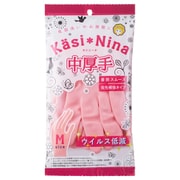 カシニーナ 中厚手 フラミンゴピンク Mサイズ 1双 [炊事手袋 中厚手]