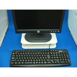 キーボード収納モニタスタンド　ディスクトップPC、モニター台　ホワイトAME-N27kg材質