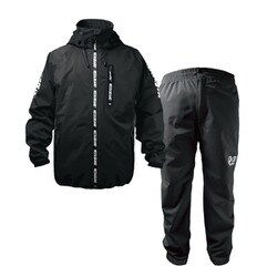ネスタストレッチレインスーツ ブラック L NER-01-BK-L