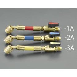 EA104SB-2A [ボールバルブ付異径ホースアダプター(青) 1/4”×5/16”]