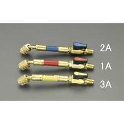 ボールバルブ付チャージホース(赤) 15cm/R410A EA104TJ-1A