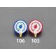 【R32・R410A】 Φ68mm 圧力計 EA105AB-1