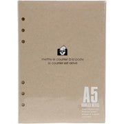 A5 6穴リフィル 100シート 無地 クラフト 0001-A5RF-F-04