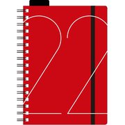 ダイアリー 4月始まり A6マンスリー レッド CUOIO 0103-DMA63-C1-23