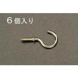 EA951DR-4 [ねじ込フック(真鍮製/6個) Φ3.5×32mm]