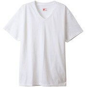 HM1ER702K [ビジカジ魂 VネックTシャツ メンズ 2枚組 3L ホワイト]