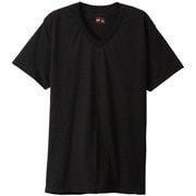 HM1ER702K [ビジカジ魂 VネックTシャツ メンズ 2枚組 4L ブラック]