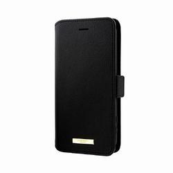 LP-D21WR1GM1BK [GRAMAS COLORS らくらくスマートフォン F-52B 用 Shrink PU Leather Book Case ブラック]