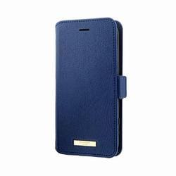 LP-D21WR1GM1NV [GRAMAS COLORS らくらくスマートフォン F-52B 用 Shrink PU Leather Book Case ネイビー]