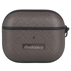 Orobianco スクエアプレート PU Leather AirPods（第3世代）対応ケース GRAPHITE AP4p-ORB05