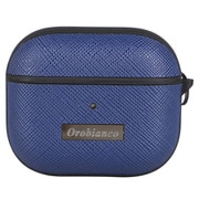 Orobianco スクエアプレート PU Leather AirPods(第3世代)対応ケース D.BLUE AP4p-ORB06