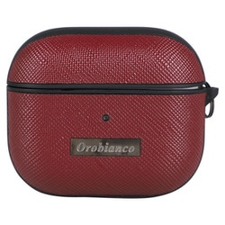 Orobianco スクエアプレート PU Leather AirPods（第3世代）対応ケース WINE AP4p-ORB07