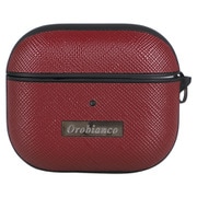 Orobianco スクエアプレート PU Leather AirPods(第3世代)対応ケース WINE AP4p-ORB07